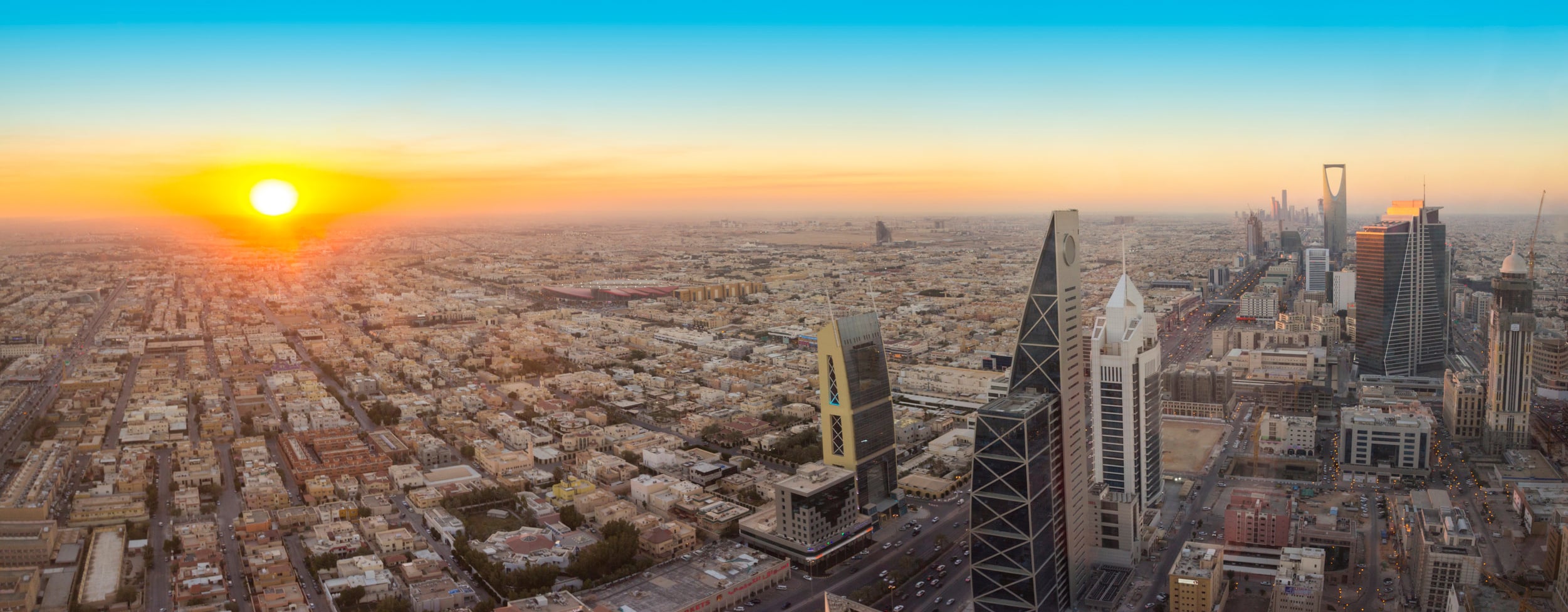 Aerial view of Riyadh City, the capital of Saudi Arabia